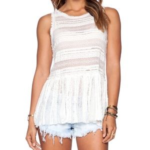 Free People Pucker Lace Sleeveless Top